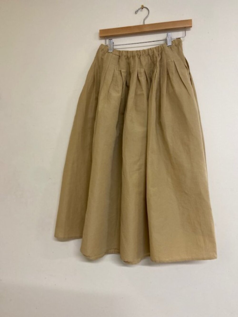 Apuntob Linen skirt S Khaki/tan
